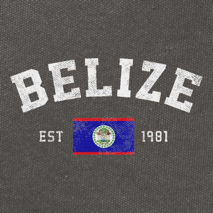 Belize Est. 1981 Belizean Flag Independence Day Cotton Canvas Backpack