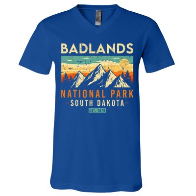 Badlands Est. 1978 O South Dakota National Park V-Neck T-Shirt