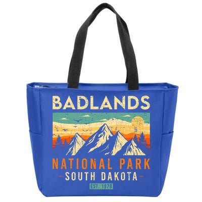 Badlands Est. 1978 O South Dakota National Park Zip Tote Bag