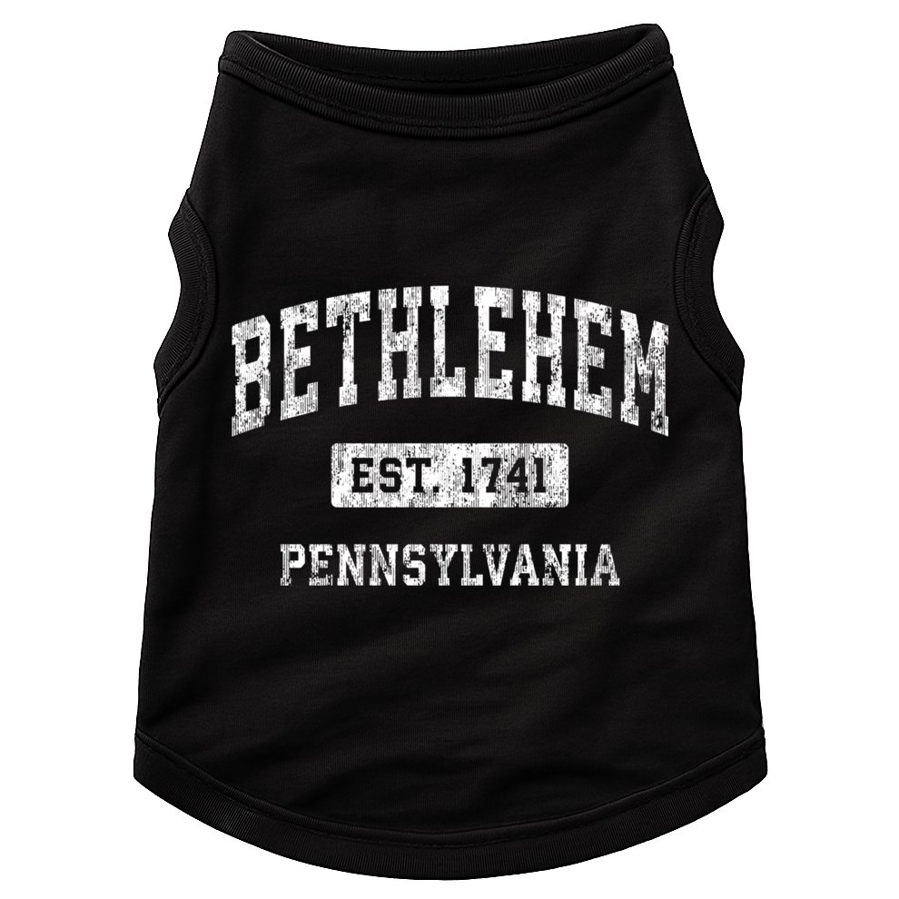 Bethlehem Est 1741 Pennsylvania Pa Vintage Established Sports Design Doggie Tank