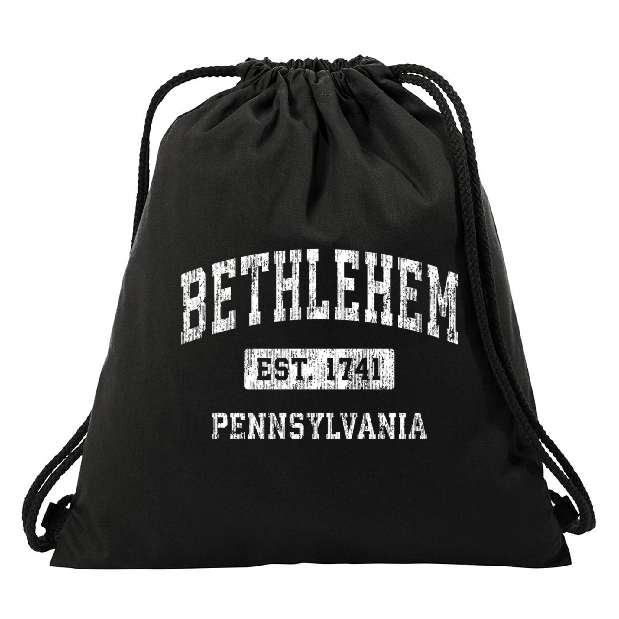 Bethlehem Est 1741 Pennsylvania Pa Vintage Established Sports Design Drawstring Bag