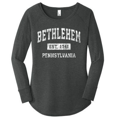 Bethlehem Est 1741 Pennsylvania Pa Vintage Established Sports Design Women's Perfect Tri Tunic Long Sleeve Shirt