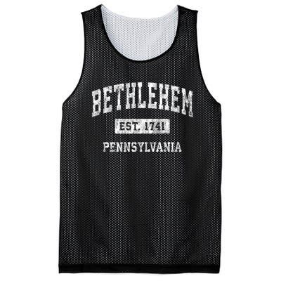 Bethlehem Est 1741 Pennsylvania Pa Vintage Established Sports Design Mesh Reversible Basketball Jersey Tank