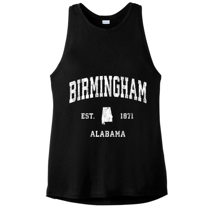 Birmingham Est 1871 Alabama Al Vintage Established Athletic Sports Design Ladies PosiCharge Tri-Blend Wicking Tank