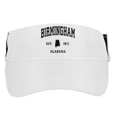 Birmingham Est 1871 Alabama Al Vintage Established Athletic Sports Design Adult Drive Performance Visor