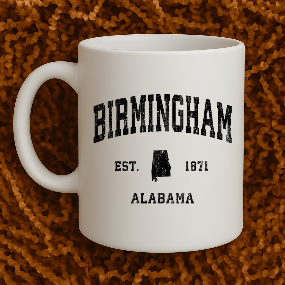 Birmingham Est 1871 Alabama Al Vintage Established Athletic Sports Design Mug