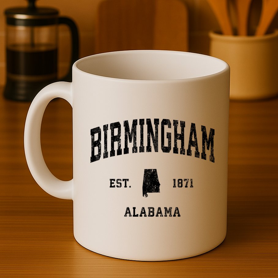 Birmingham Est 1871 Alabama Al Vintage Established Athletic Sports Design Mug