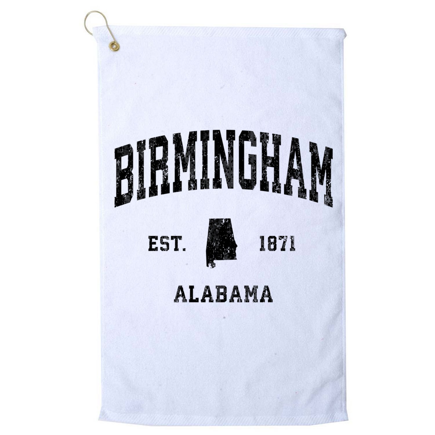 Birmingham Est 1871 Alabama Al Vintage Established Athletic Sports Design Golf Towel