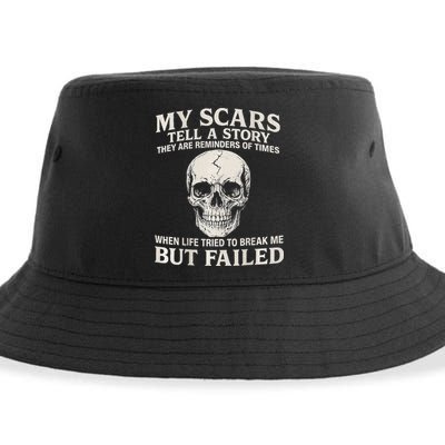 Boomer Est 1959 My Scars Tell A Story They Are Reminders Sustainable Bucket Hat