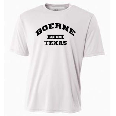 Boerne Est 1849 Texas Tx Vintage Athletic Sports Established Cooling Performance Crew T-Shirt