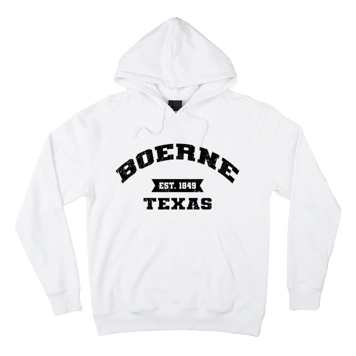 Boerne Est 1849 Texas Tx Vintage Athletic Sports Established Hoodie