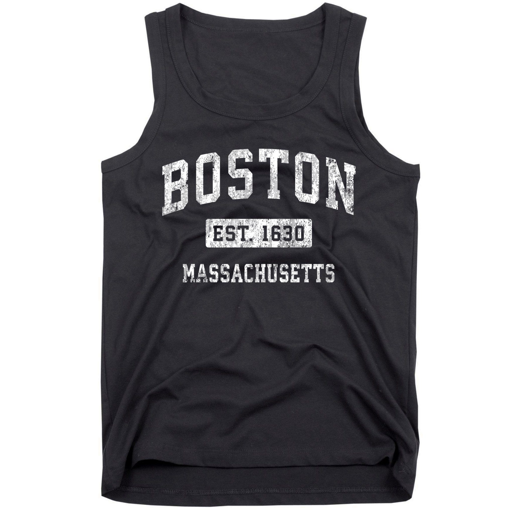 Boston Est 1630 Massachusetts Ma Vintage Established Sports Design Tank Top