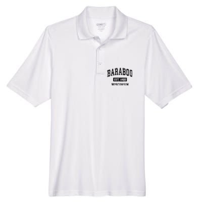 Baraboo Est 1866 Wisconsin Wi Vintage Sports Design Men's Origin Performance Pique Polo