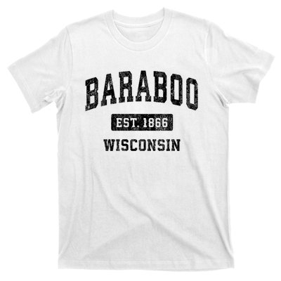 Baraboo Est 1866 Wisconsin Wi Vintage Sports Design T-Shirt