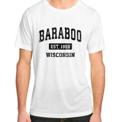 Baraboo Est 1866 Wisconsin Wi Vintage Sports Design Adult ChromaSoft Performance T-Shirt