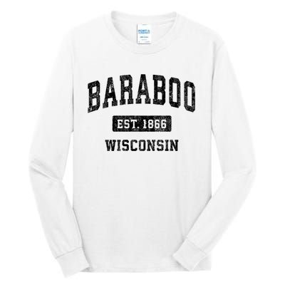 Baraboo Est 1866 Wisconsin Wi Vintage Sports Design Tall Long Sleeve T-Shirt