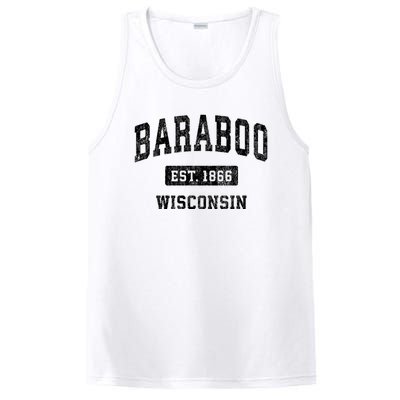 Baraboo Est 1866 Wisconsin Wi Vintage Sports Design PosiCharge Competitor Tank