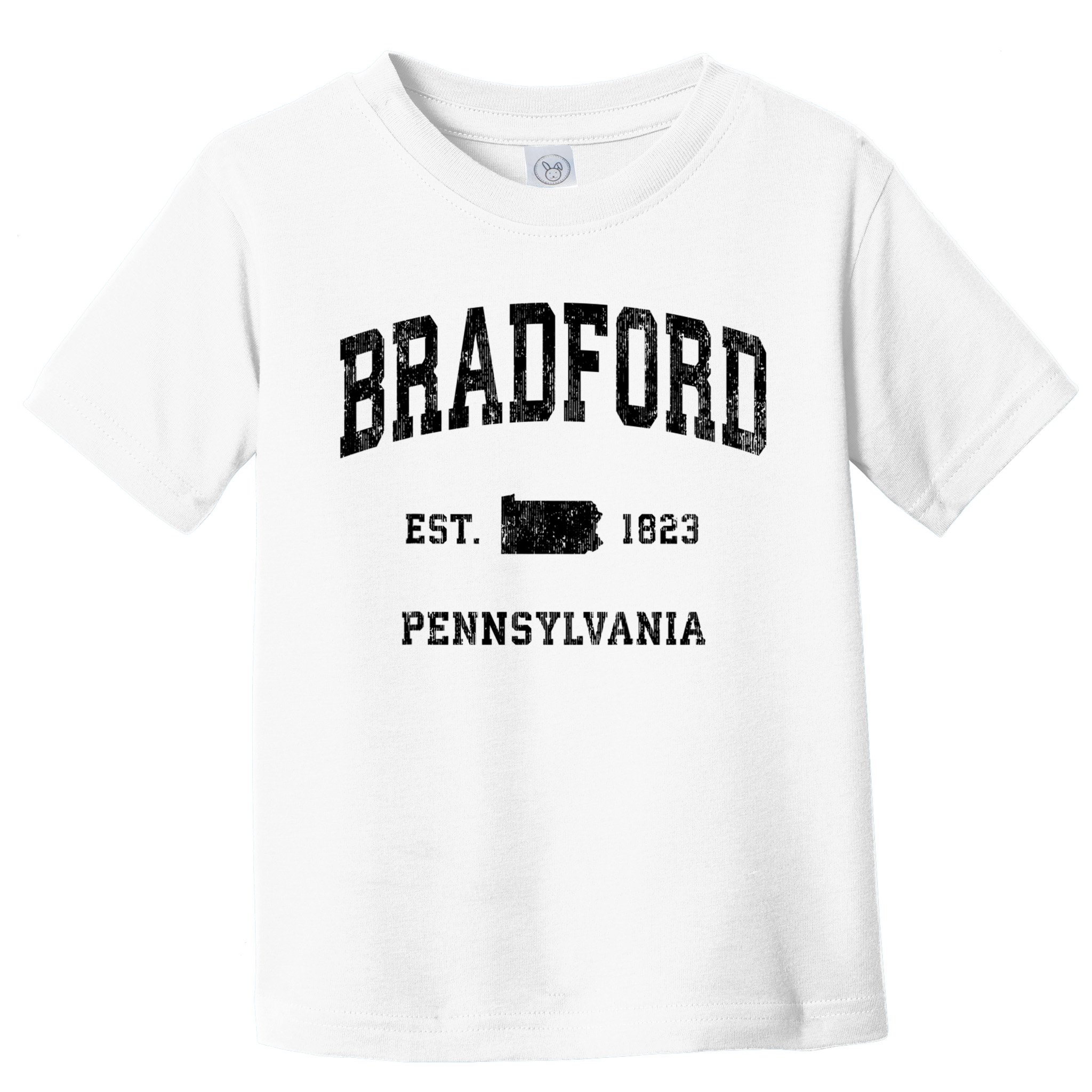 Bradford Est 1823 Pennsylvania Pa Vintage Established Athletic Sports Design Toddler T-Shirt