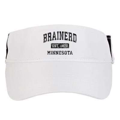 Brainerd Est 1870 Minnesota Mn Vintage Established Sports Design Adult Drive Performance Visor