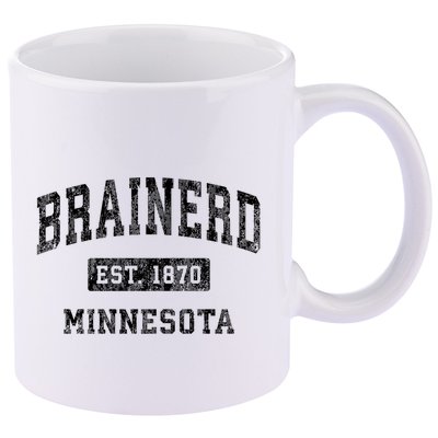 Brainerd Est 1870 Minnesota Mn Vintage Established Sports Design 11oz C Handle Ceramic Mug