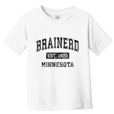 Brainerd Est 1870 Minnesota Mn Vintage Established Sports Design Toddler T-Shirt