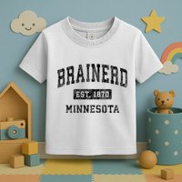 Brainerd Est 1870 Minnesota Mn Vintage Established Sports Design Toddler T-Shirt
