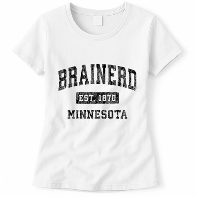 Brainerd Est 1870 Minnesota Mn Vintage Established Sports Design Womens T-Shirt