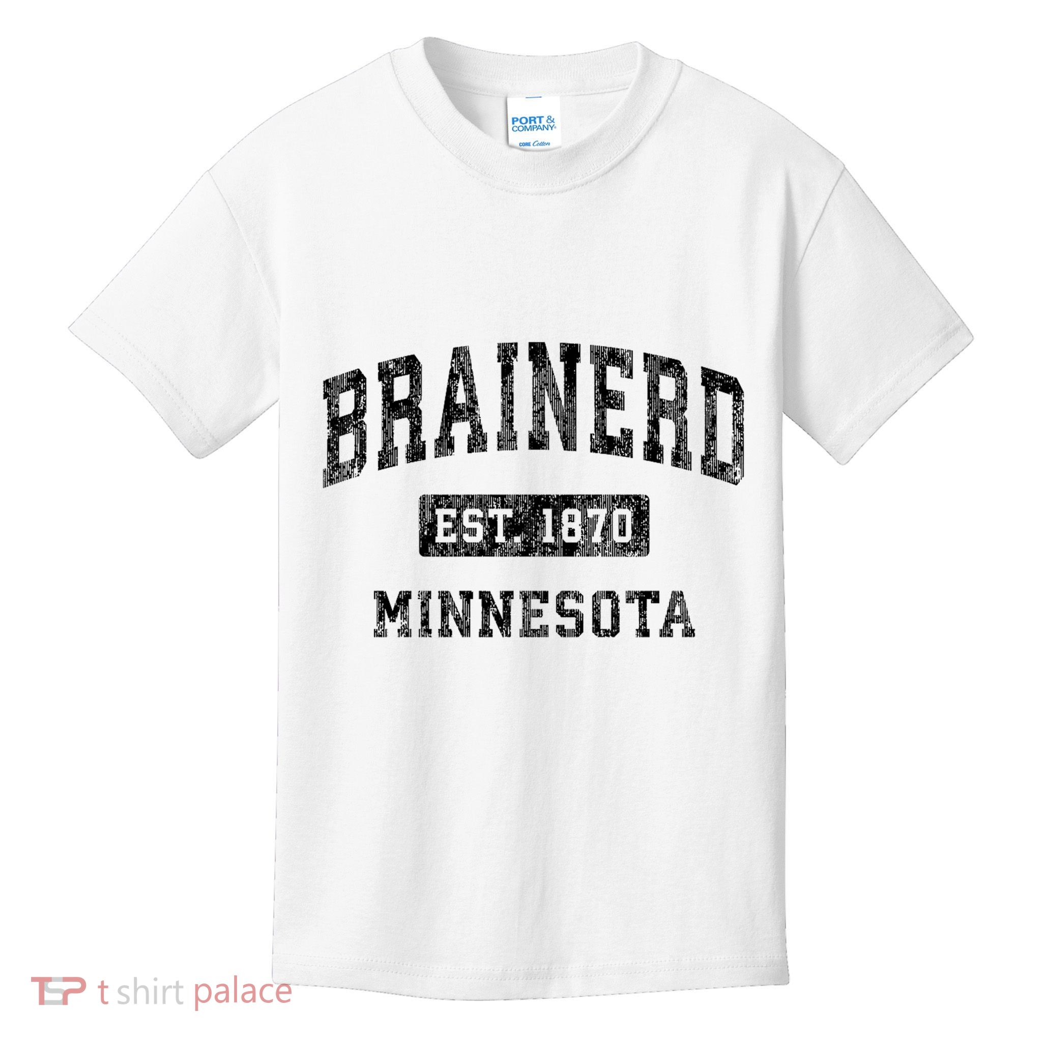 Brainerd Est 1870 Minnesota Mn Vintage Established Sports Design Kids T-Shirt
