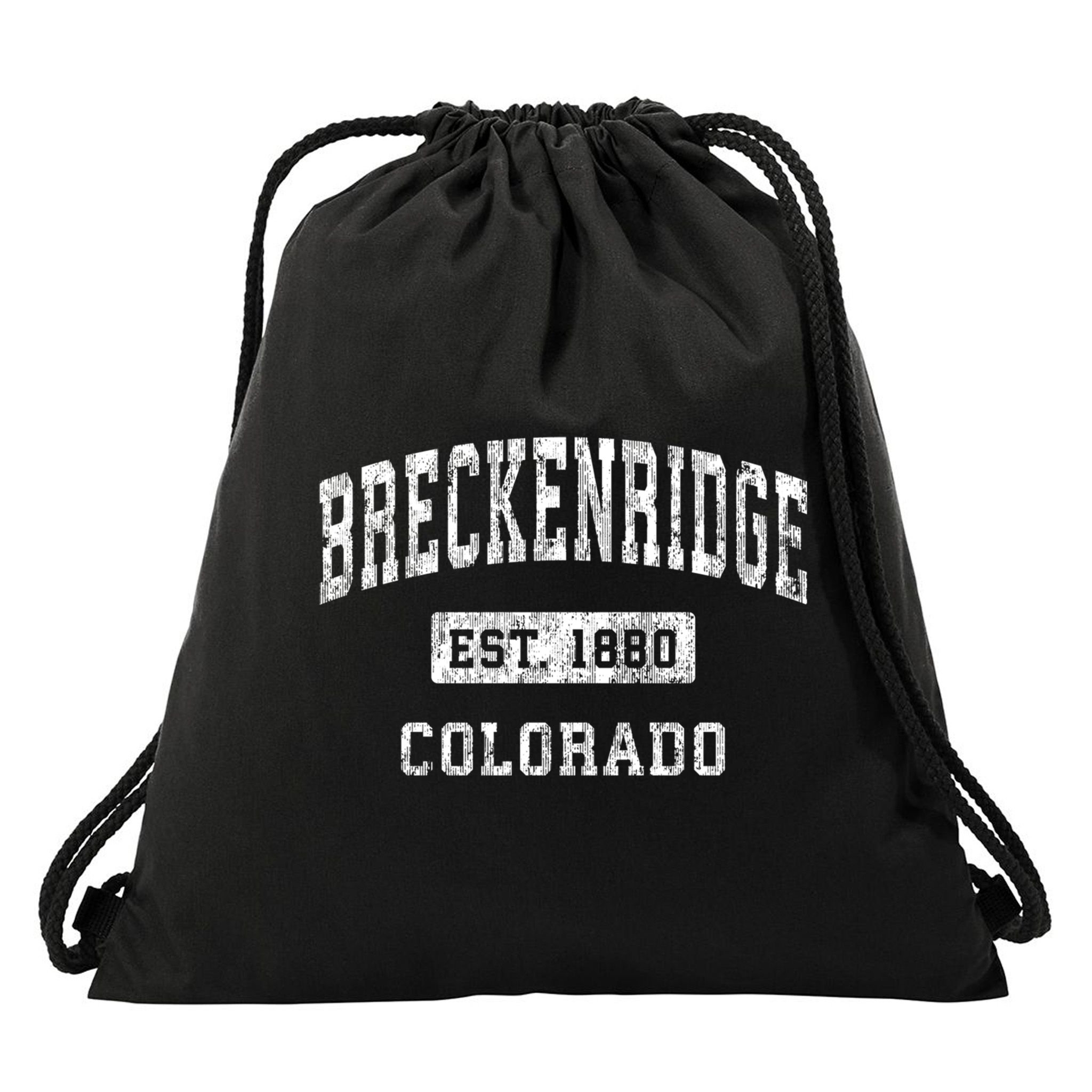 Breckenridge Est 1880 Colorado Co Vintage Established Sports Design Drawstring Bag