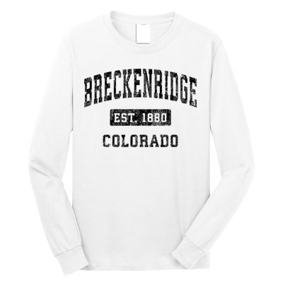 Breckenridge Est 1880 Colorado Co Vintage Established Sports Design Long Sleeve Shirt