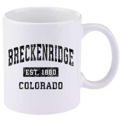 Breckenridge Est 1880 Colorado Co Vintage Established Sports Design 11oz C Handle Ceramic Mug