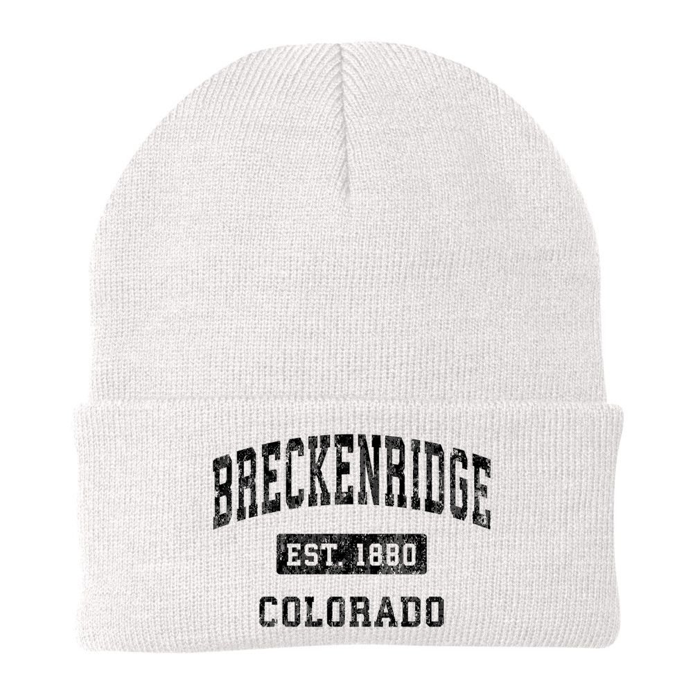 Breckenridge Est 1880 Colorado Co Vintage Established Sports Design Beanie