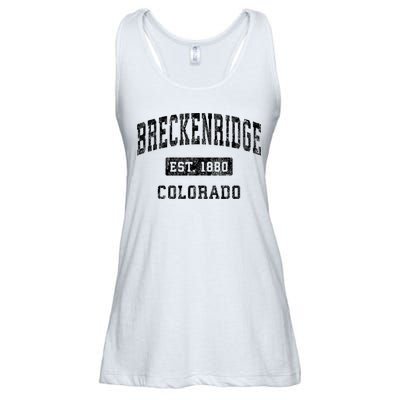 Breckenridge Est 1880 Colorado Co Vintage Established Sports Design Ladies Essential Flowy Tank