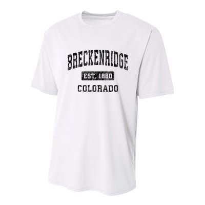 Breckenridge Est 1880 Colorado Co Vintage Established Sports Design Youth Performance Sprint T-Shirt