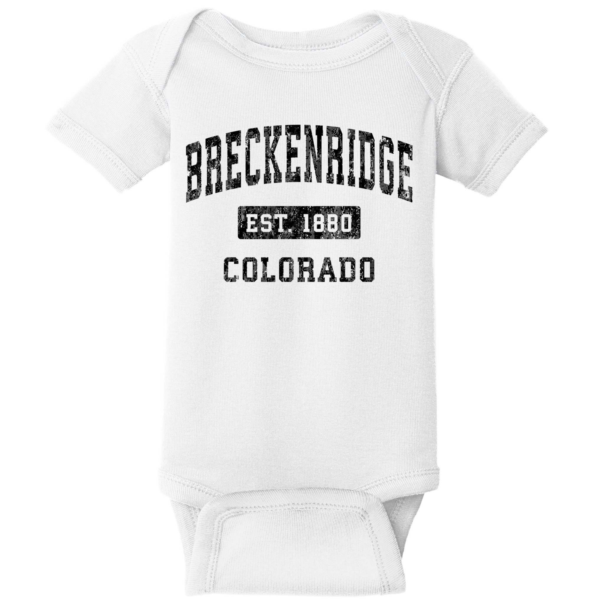 Breckenridge Est 1880 Colorado Co Vintage Established Sports Design Baby Bodysuit