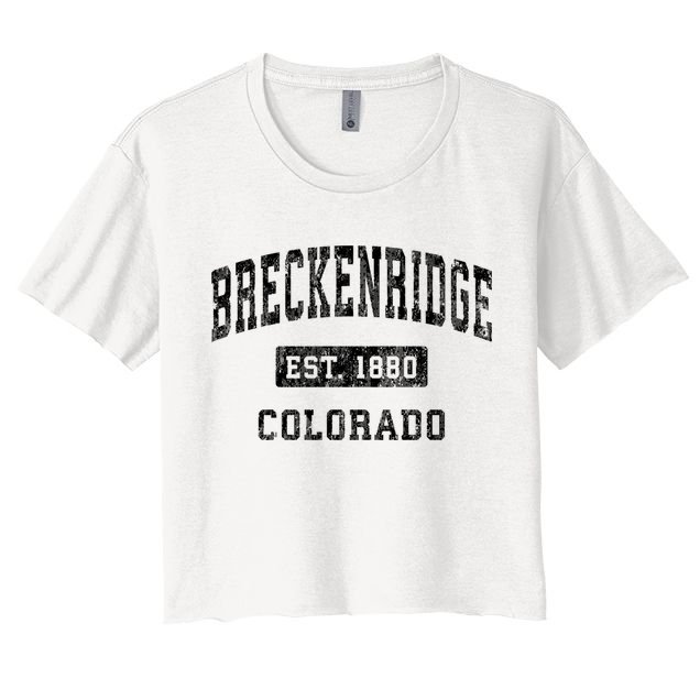 Breckenridge Est 1880 Colorado Co Vintage Established Sports Design Crop Top