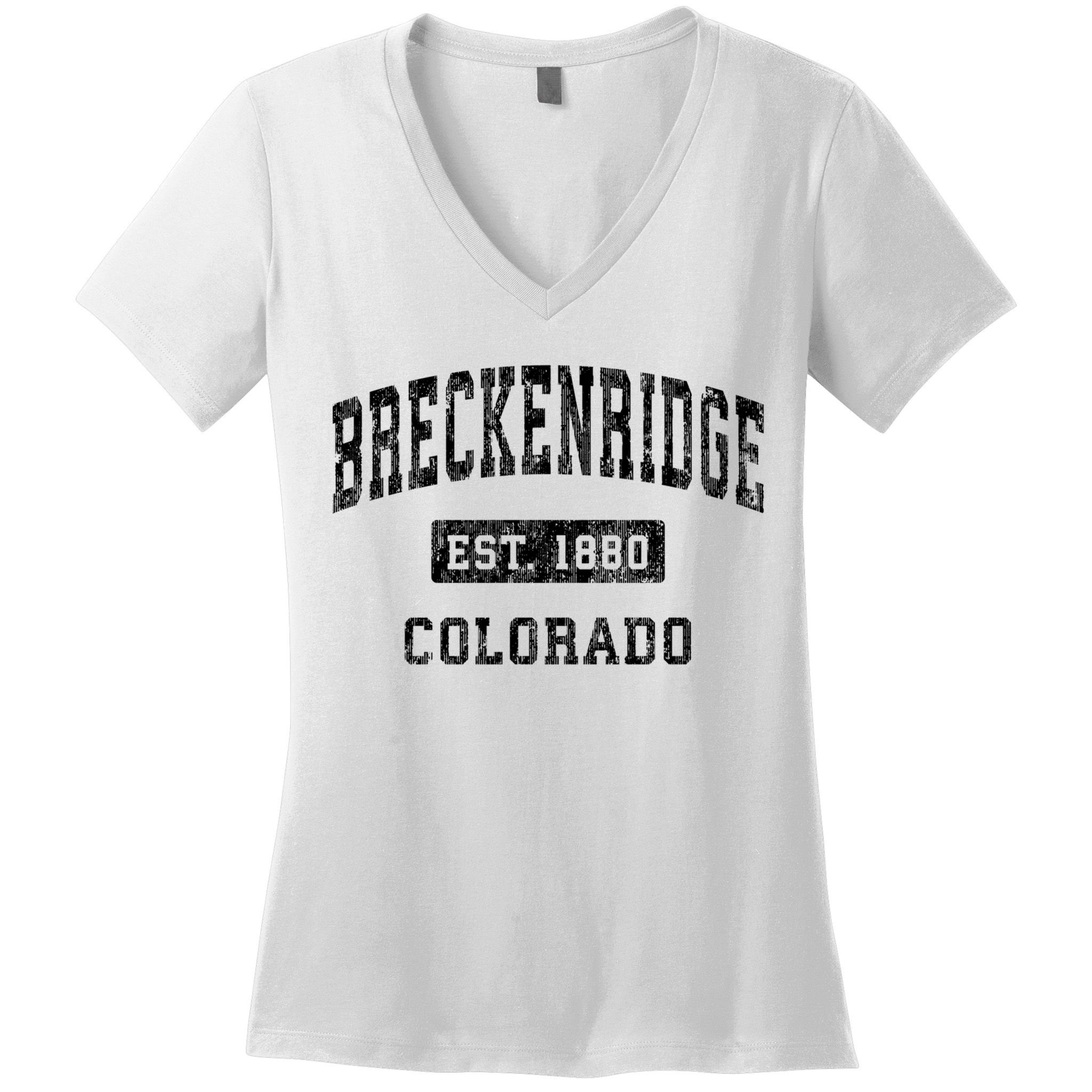 Breckenridge Est 1880 Colorado Co Vintage Established Sports Design Women's V-Neck T-Shirt