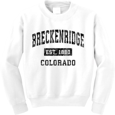 Breckenridge Est 1880 Colorado Co Vintage Established Sports Design Kids Sweatshirt