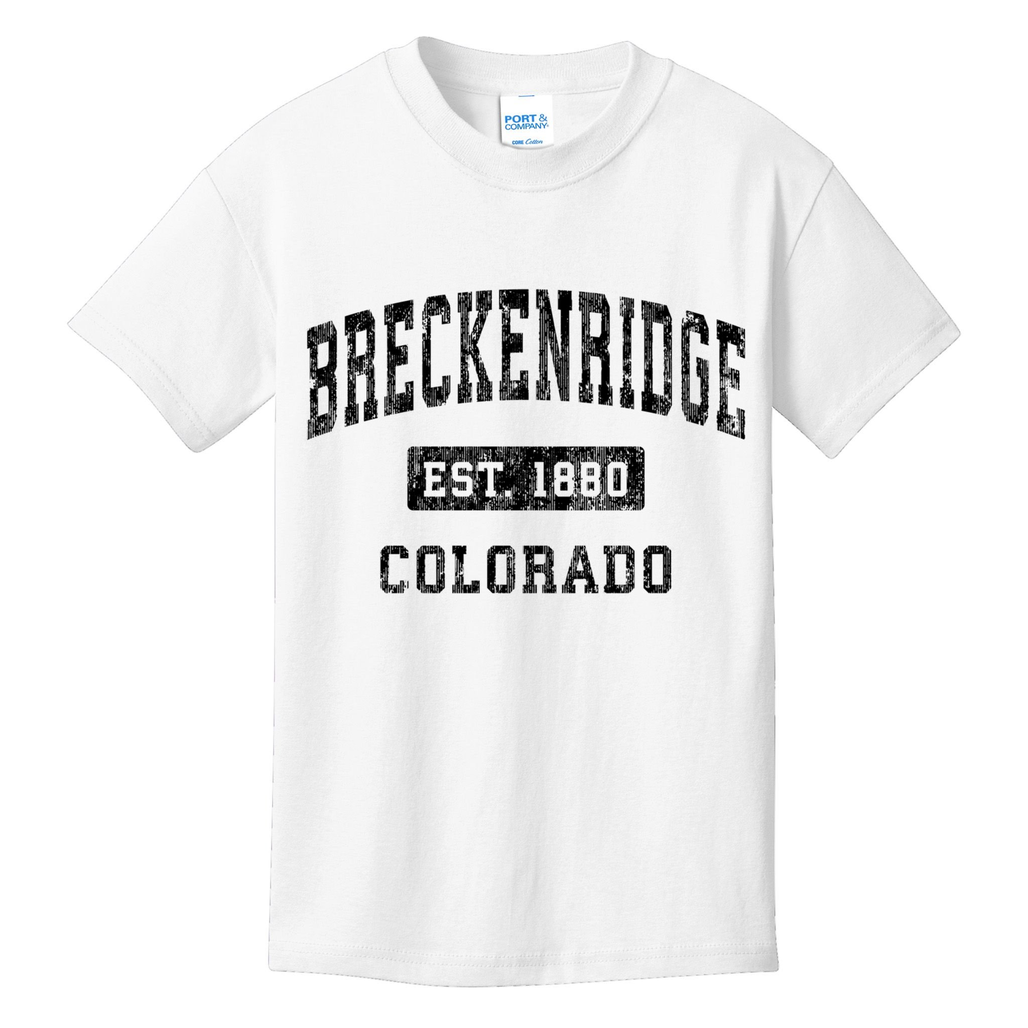 Breckenridge Est 1880 Colorado Co Vintage Established Sports Design Kids T-Shirt