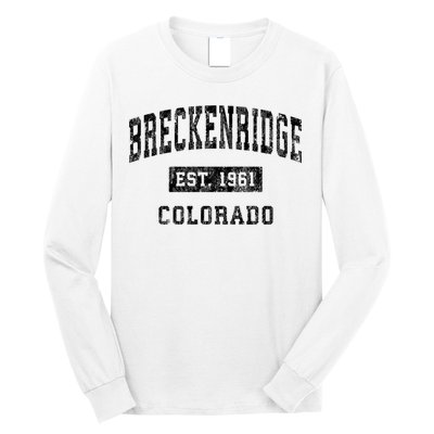 Breckenridge Est 1961 Colorado Co Vintage Established Sports Design Long Sleeve Shirt
