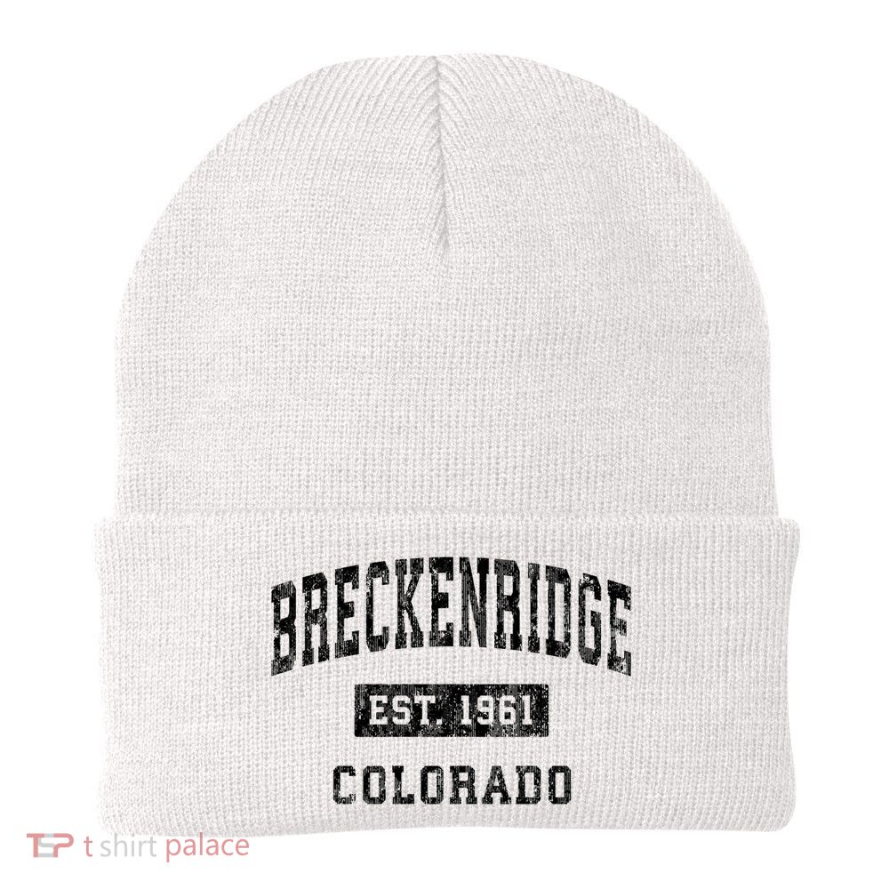 Breckenridge Est 1961 Colorado Co Vintage Established Sports Design Beanie