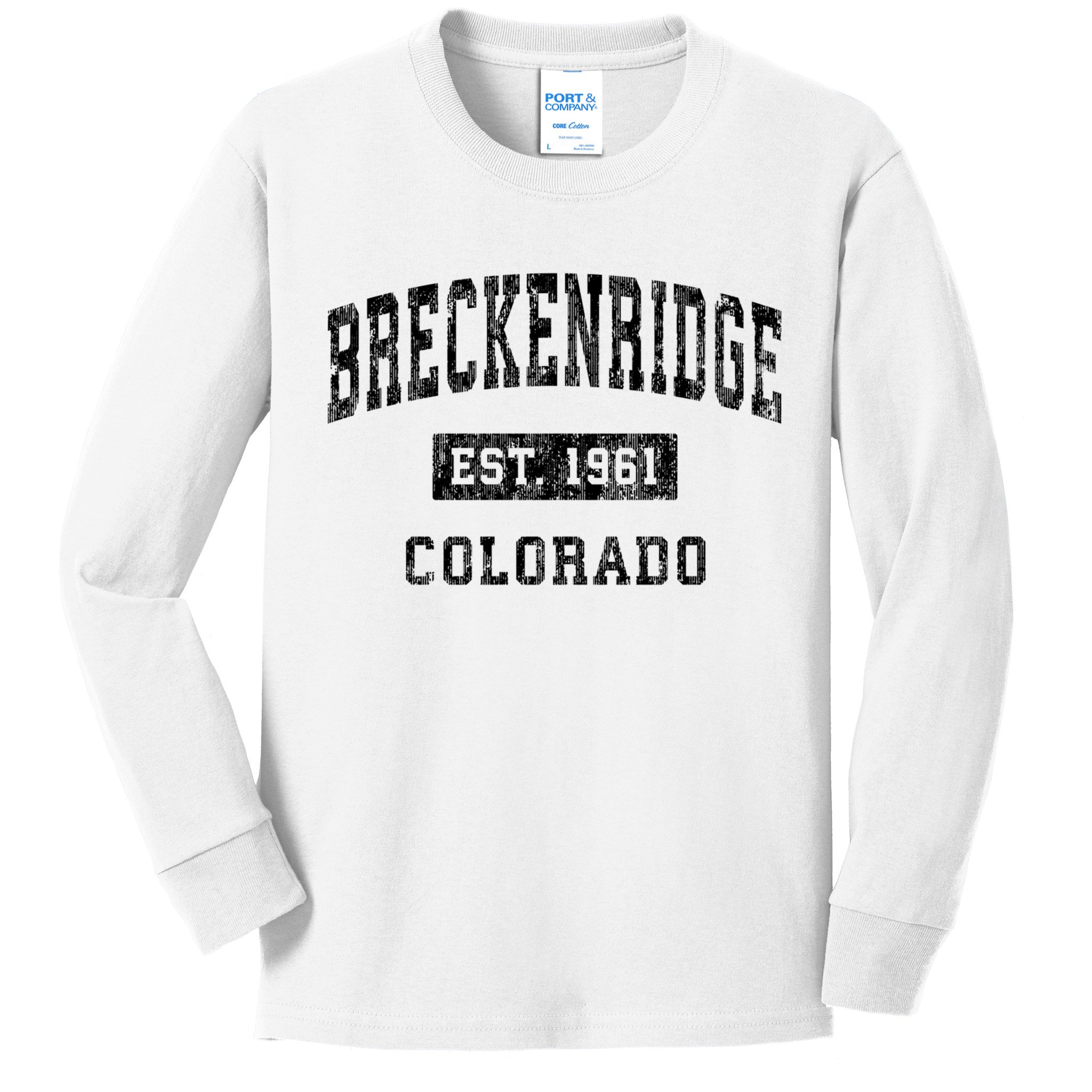 Breckenridge Est 1961 Colorado Co Vintage Established Sports Design Kids Long Sleeve Shirt