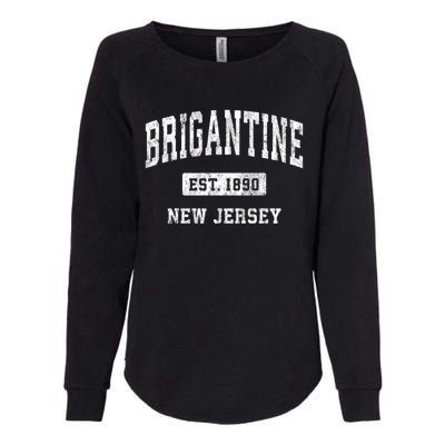 Brigantine Est 1890 New Jersey Nj Vintage Established Athletic Sports Design Womens California Wash Sweatshirt