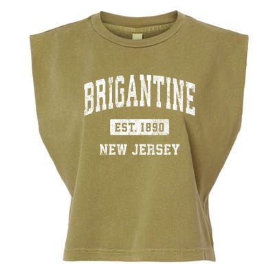 Brigantine Est 1890 New Jersey Nj Vintage Established Athletic Sports Design Garment-Dyed Women's Muscle Tee