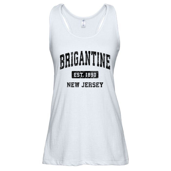 Brigantine Est 1890 New Jersey Nj Vintage Established Athletic Sports Design Ladies Essential Flowy Tank