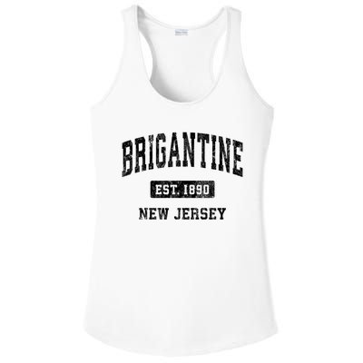 Brigantine Est 1890 New Jersey Nj Vintage Established Athletic Sports Design Ladies PosiCharge Competitor Racerback Tank