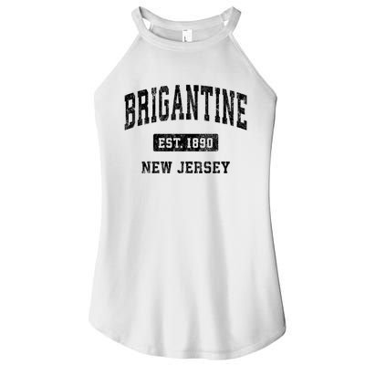 Brigantine Est 1890 New Jersey Nj Vintage Established Athletic Sports Design Women’s Perfect Tri Rocker Tank