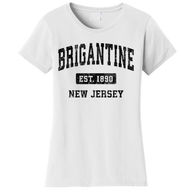 Brigantine Est 1890 New Jersey Nj Vintage Established Athletic Sports Design Women's T-Shirt