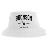 Bronson Est 1830 Michigan Mi Vintage Established Athletic Sports Design Sustainable Bucket Hat