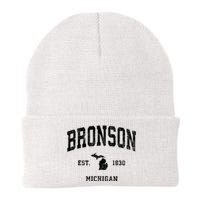 Bronson Est 1830 Michigan Mi Vintage Established Athletic Sports Design Knit Cap Winter Beanie